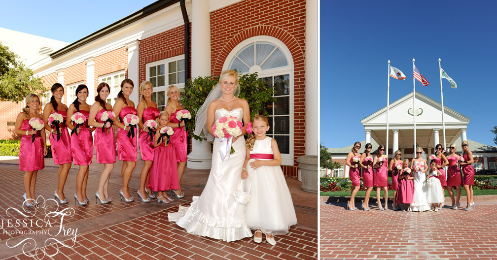 pink bridesmaid dresses Seven Oaks Country Club Wedding Bakersfield 
