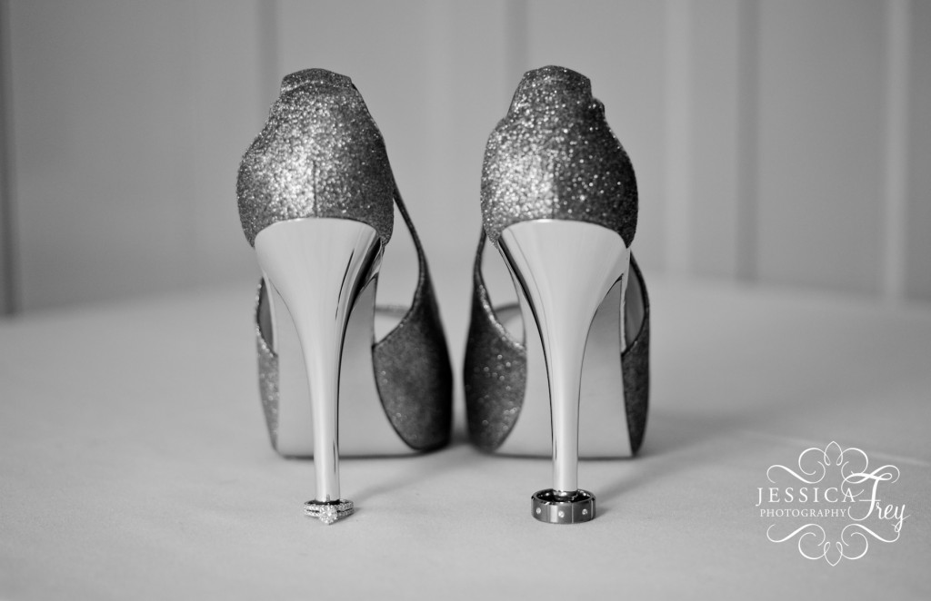 glittery high heels