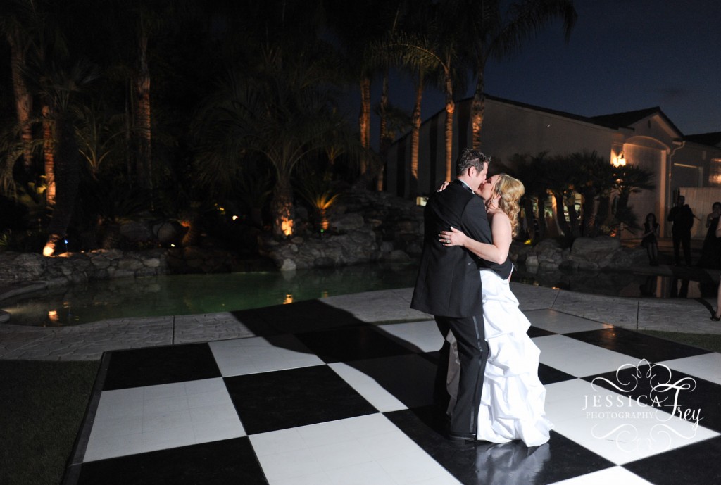 black and white checkered dance floor