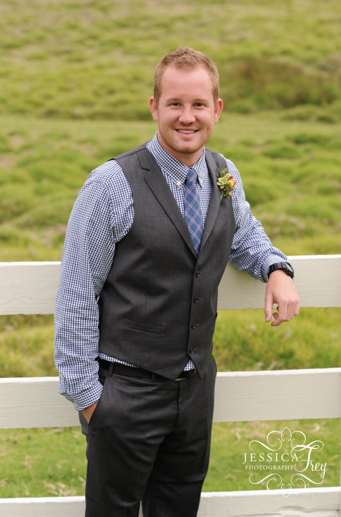 blue and grey groom suit