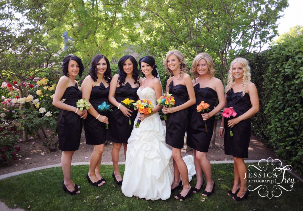 Black short bridesmaid dress