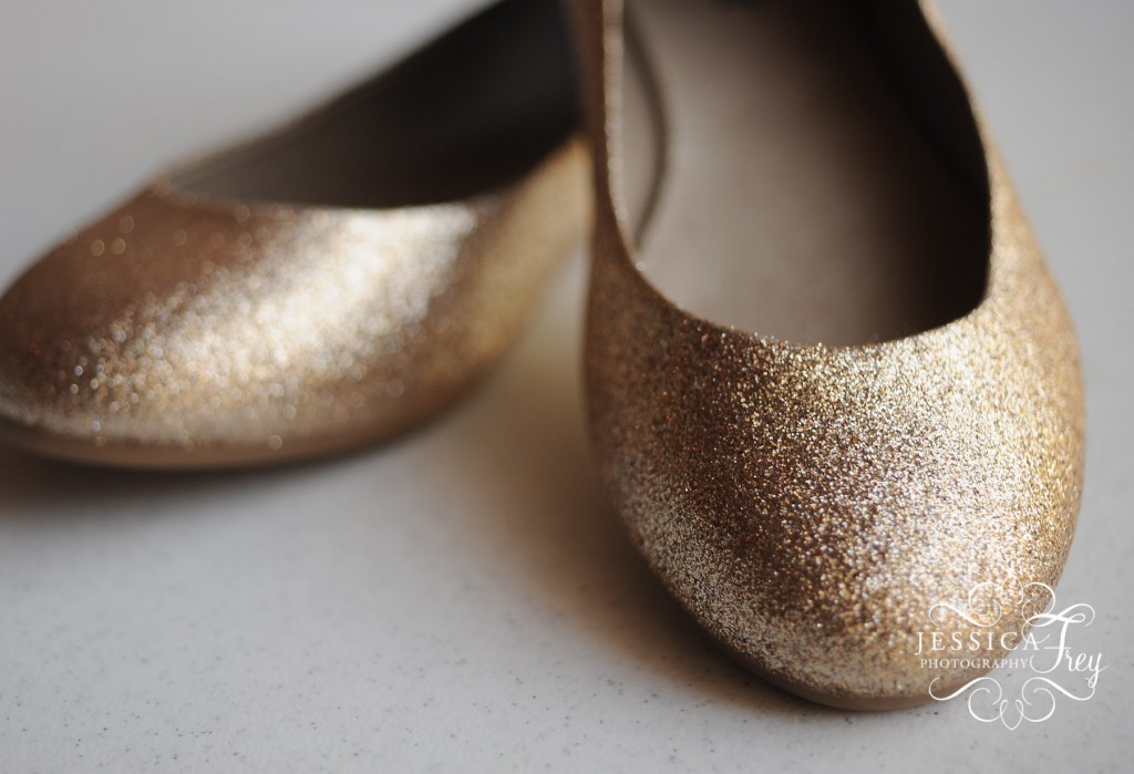 gold sparkly flats for wedding