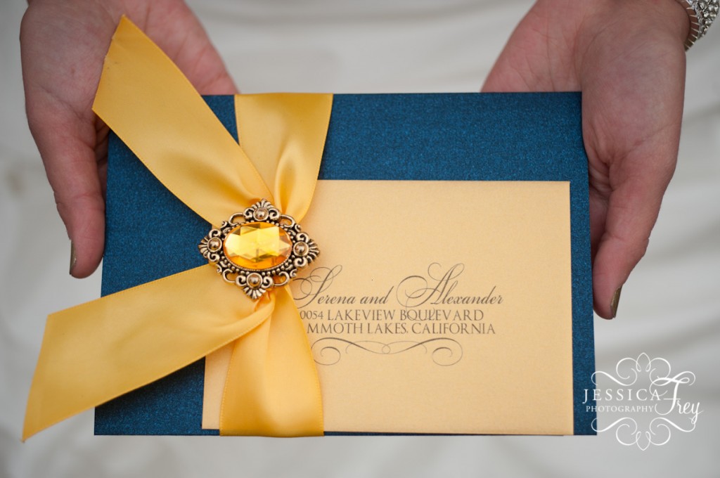 yellow and navy custom invitations, Matinae Designs