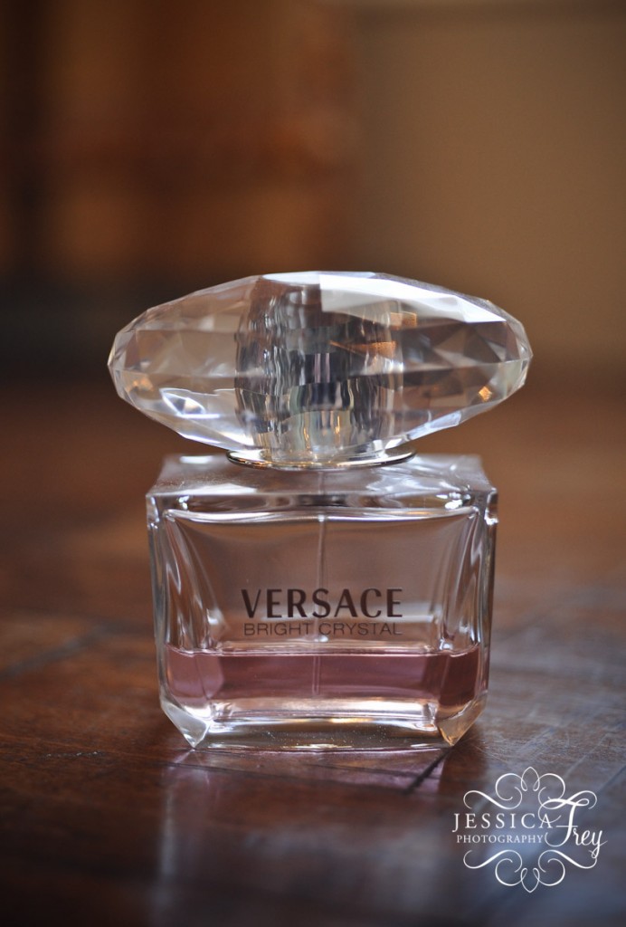 wedding detail Versace perfume