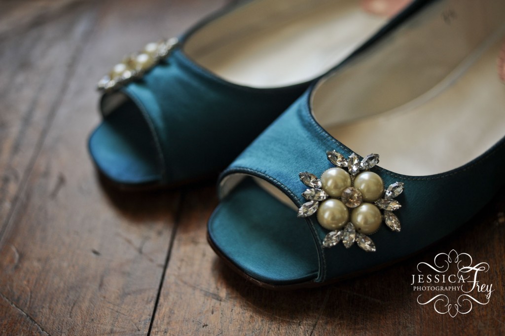 turquoise wedding shoes, Jessica Frey Photography