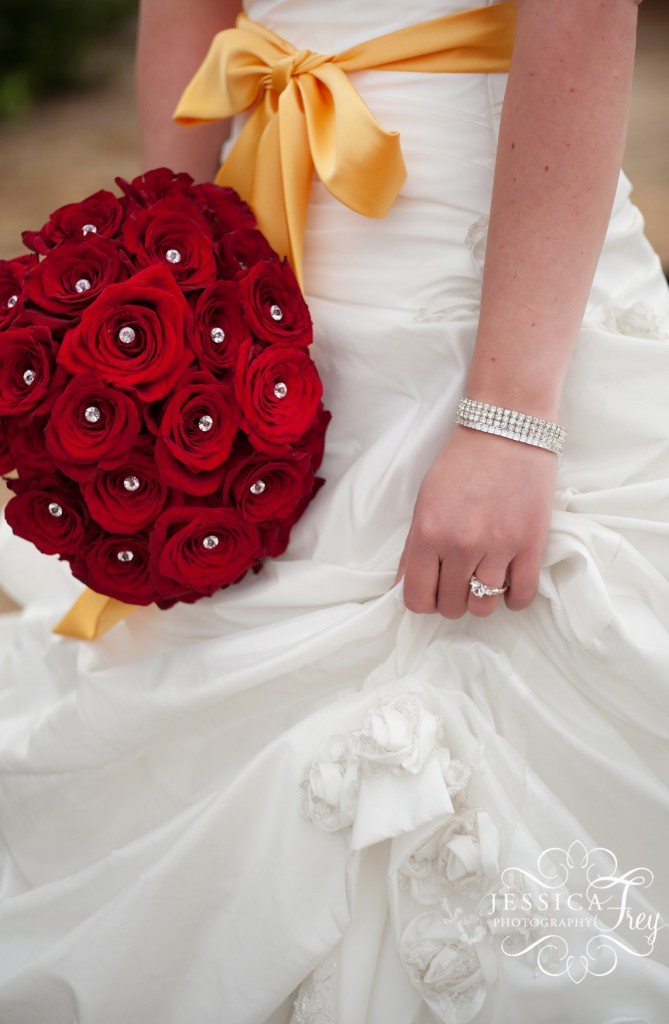 red wedding bouquet, Jessica Frey Photography