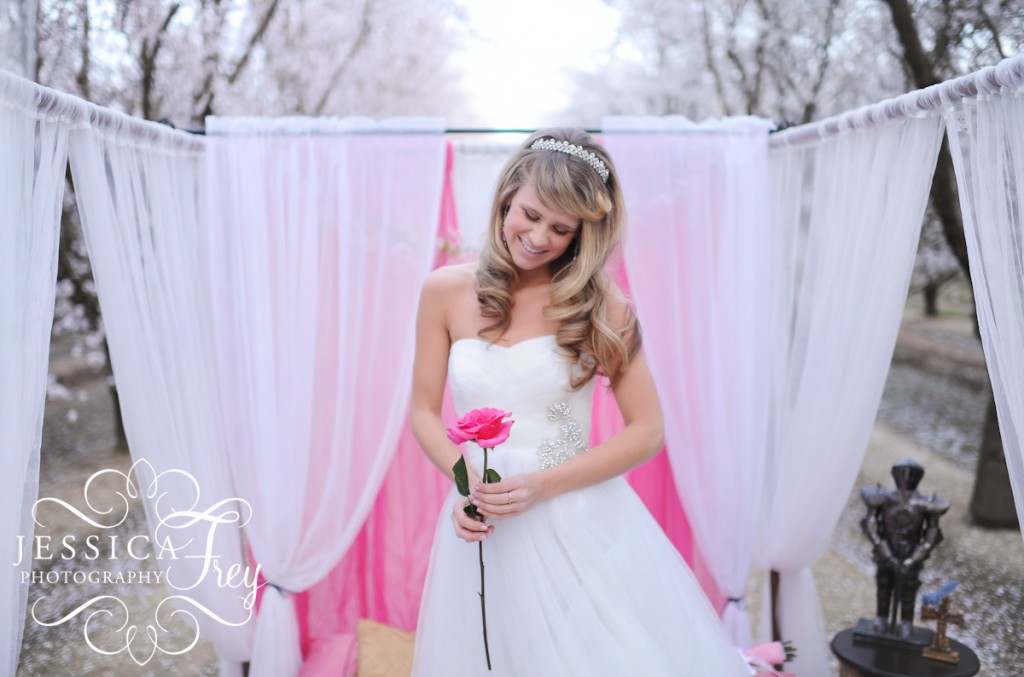 Jessica Frey Photography fairy tale photo shoot, pink rose