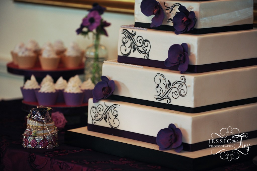 The Stirling Club Las Vegas, Jessica Frey Photography, purple wedding cake