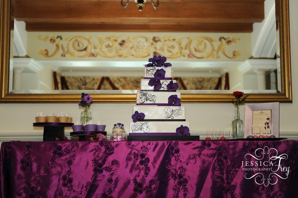 The Stirling Club Las Vegas, Jessica Frey Photography, purple wedding cake