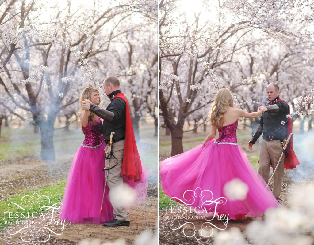 Jessica Frey Photography, prince Philip and princess aurora, sparkly pink dress