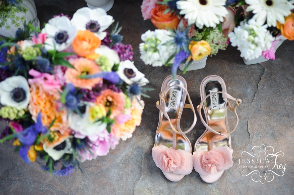 pink wedding Badgley Mischka shoes