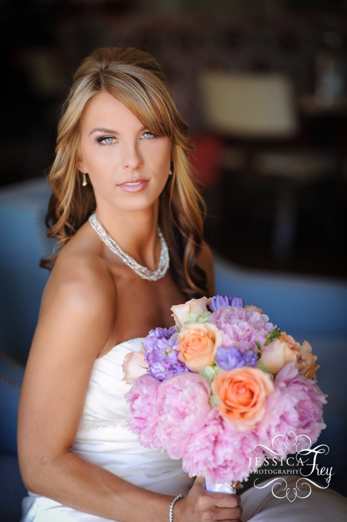 Jessica Frey Photography, pink and purple wedding bouquet