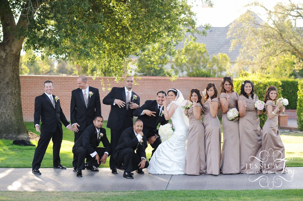 David & Shereen wedding, Bakersfield wedding photographer, tan beige bridesmaid dresses