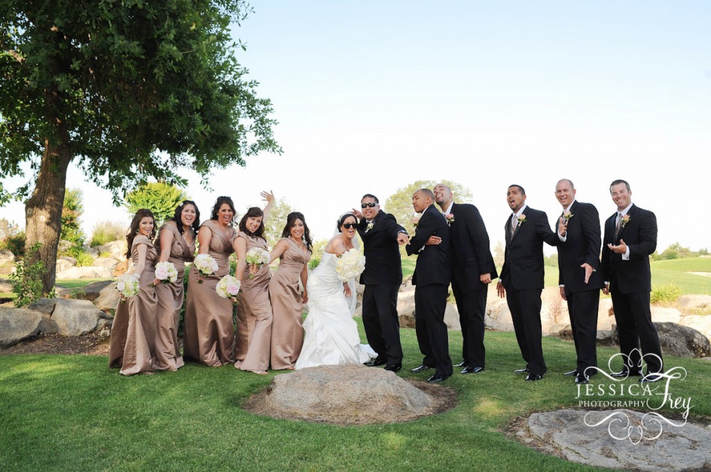 David & Shereen wedding, Bakersfield wedding photographer, long tan bridesmaid dresses