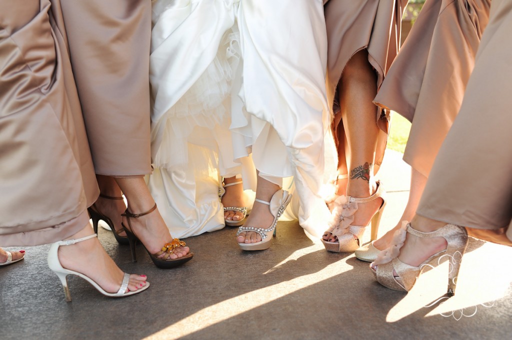 David & Shereen wedding, Bakersfield wedding photographer, tan bridesmaid dresses and shoes