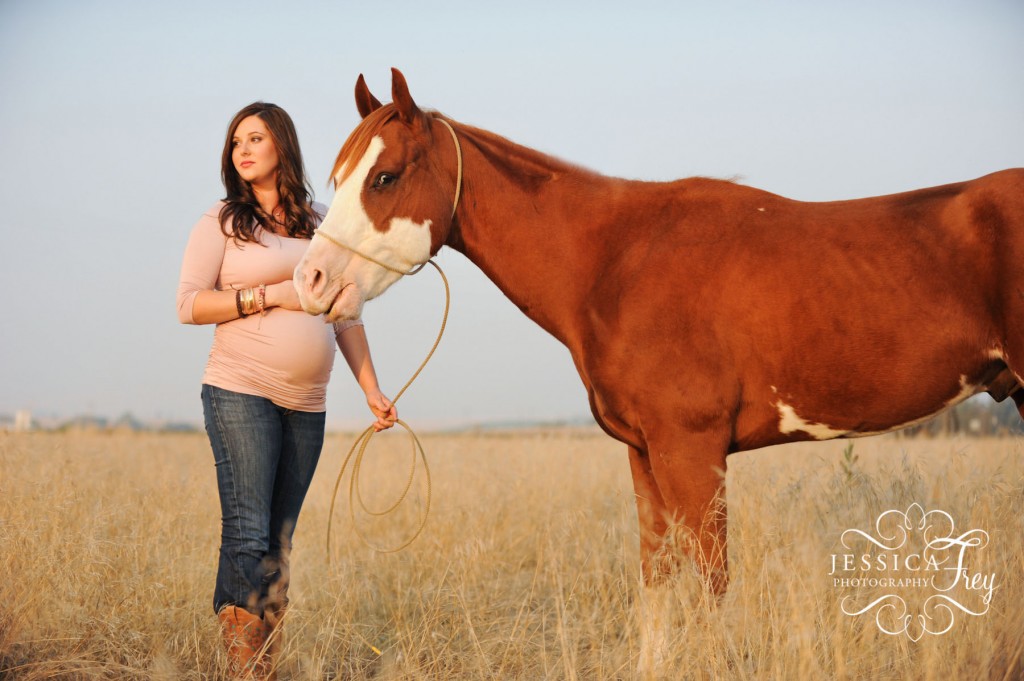 Jessica Frey Photography, maternity photo with horse