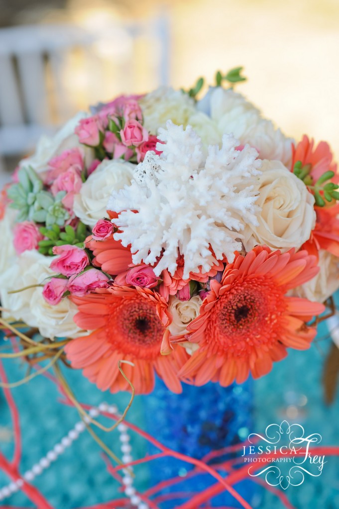 Jessica Frey Photography, Coral & Teal wedding ideas, beach wedding ideas, coral wedding flowers
