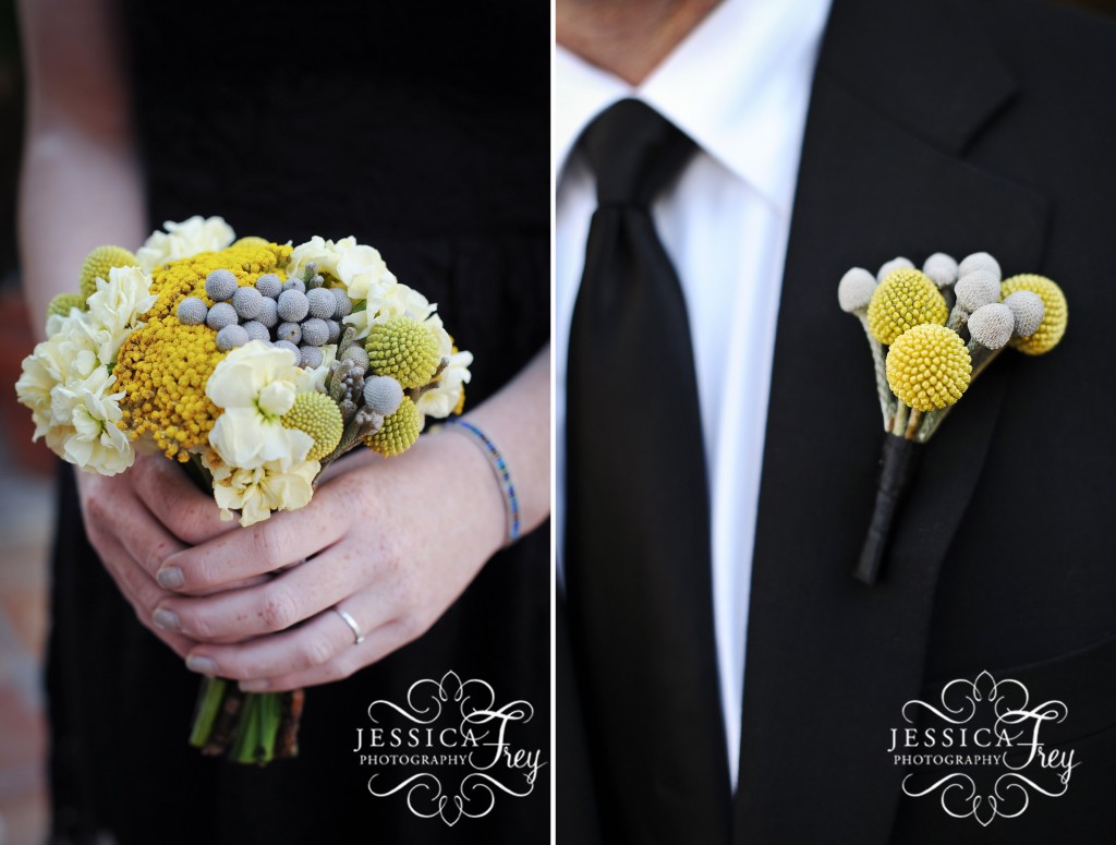 Jessica Frey Photography, beach wedding, yellow wedding flowers, black and white stripe wedding, lemon & succulent wedding