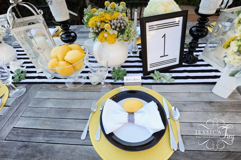 Jessica Frey Photography, beach wedding, black and white stripe wedding, lemon & succulent wedding