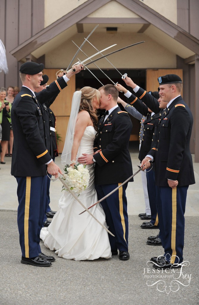 Jessica frey Photography, Army wedding, saber arch