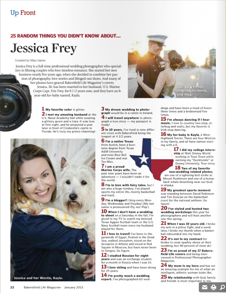 25 Random Things about Jessica Frey