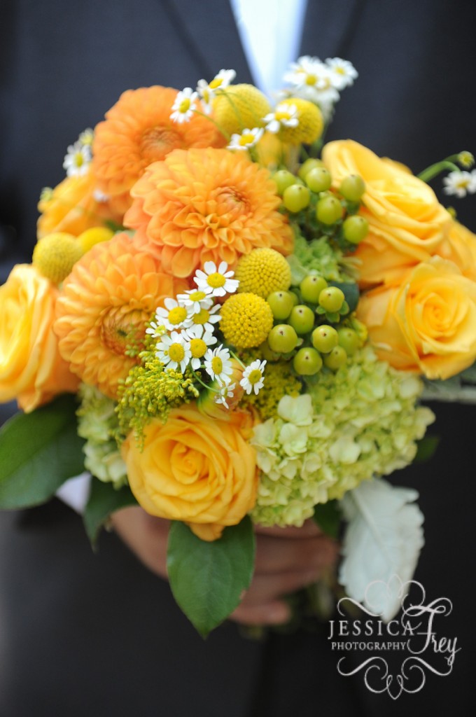 Jessica Frey Photography, yellow wedding flowers