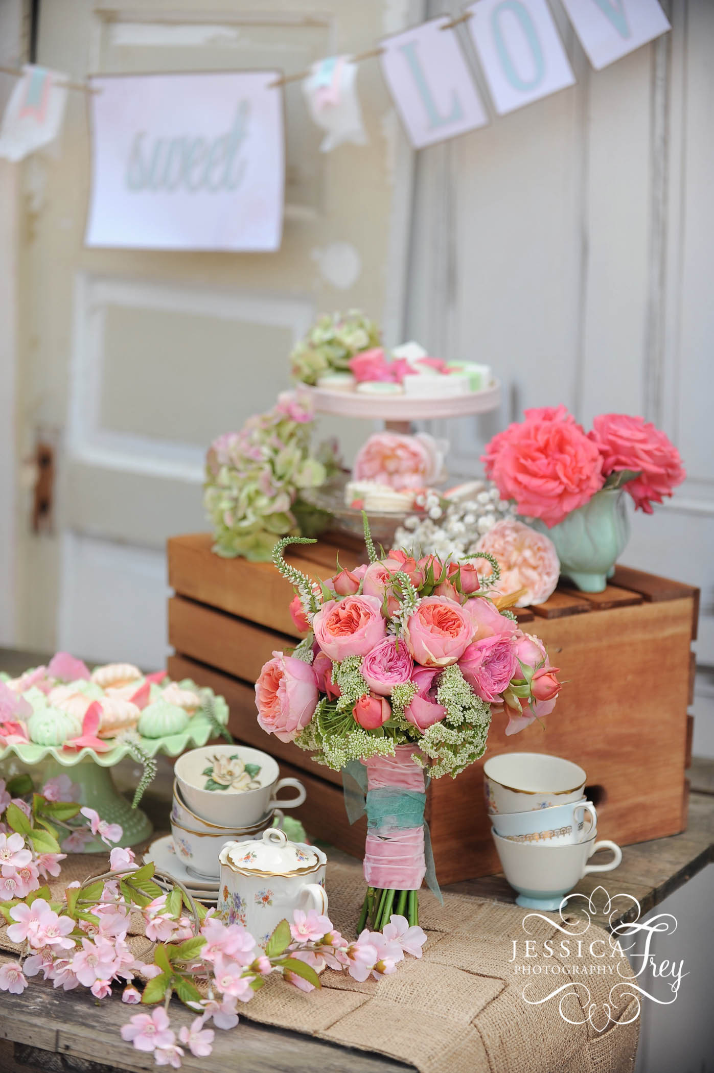 Jessica Frey Photography, mint and pink wedding