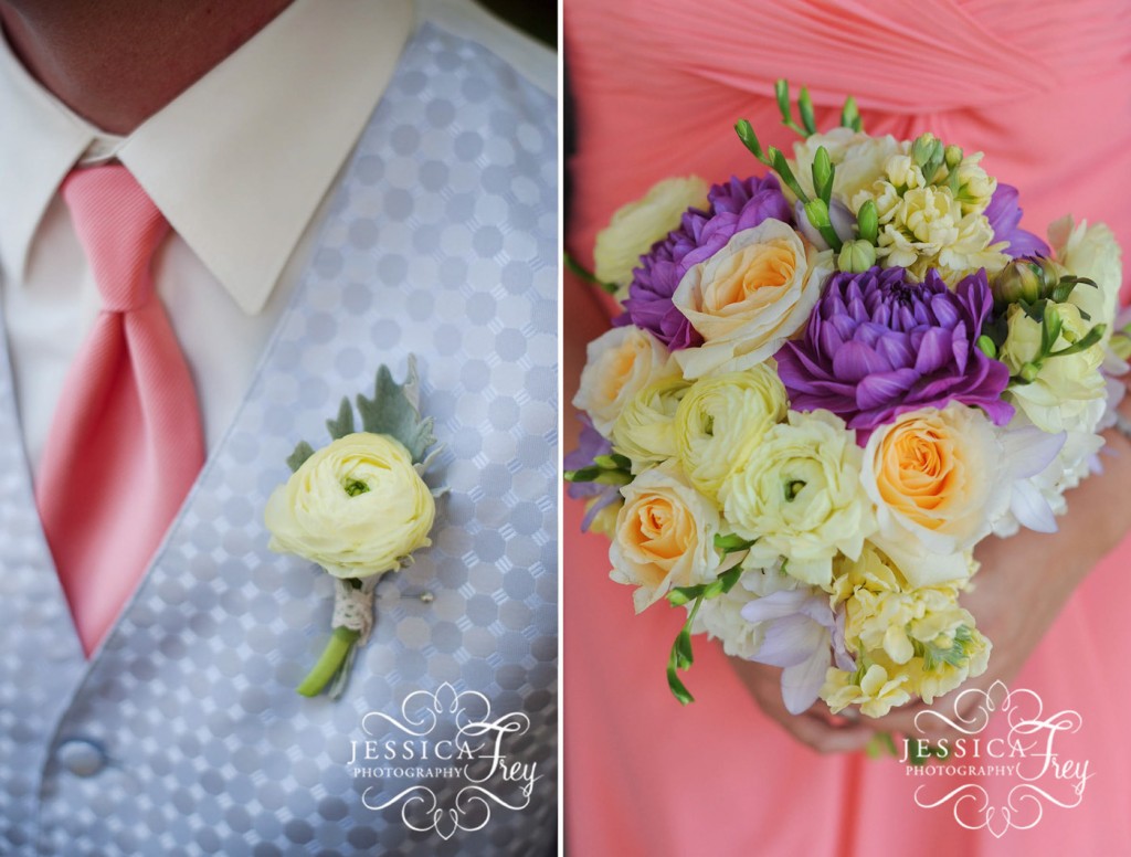 Jessica Frey Photography, Austin wedding photographer, coral and purple wedding