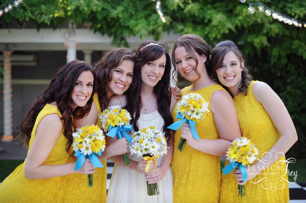Jessica Frey Photography, Austin Wedding Photographer, yellow and teal wedding, yellow bridesmaid dresses