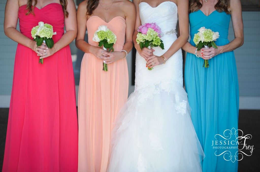 Jessica Frey, Austin wedding photographer, pink and green hydrangea bouquet