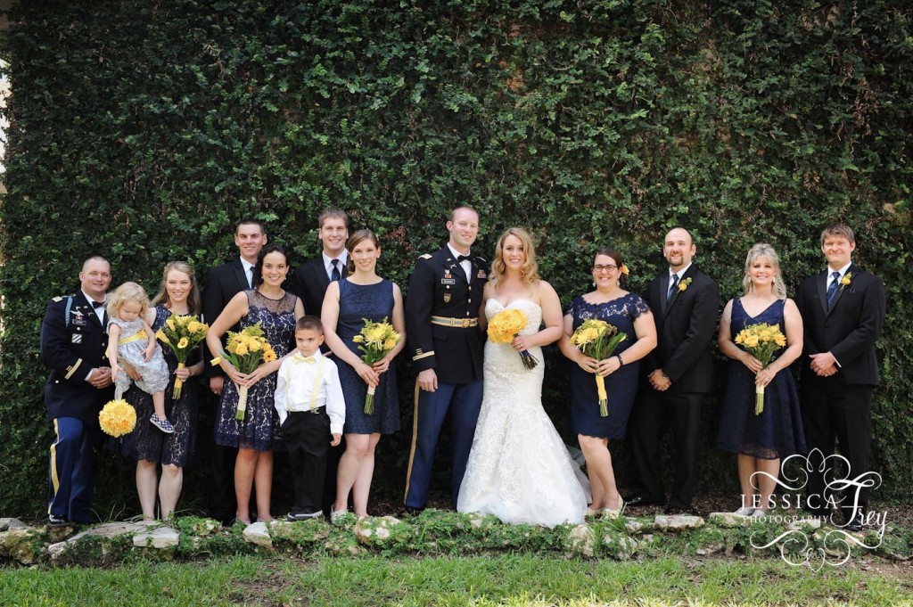 Jessica Frey Photography, Austin wedding photographer, Austin military wedding, navy blue & yellow wedding