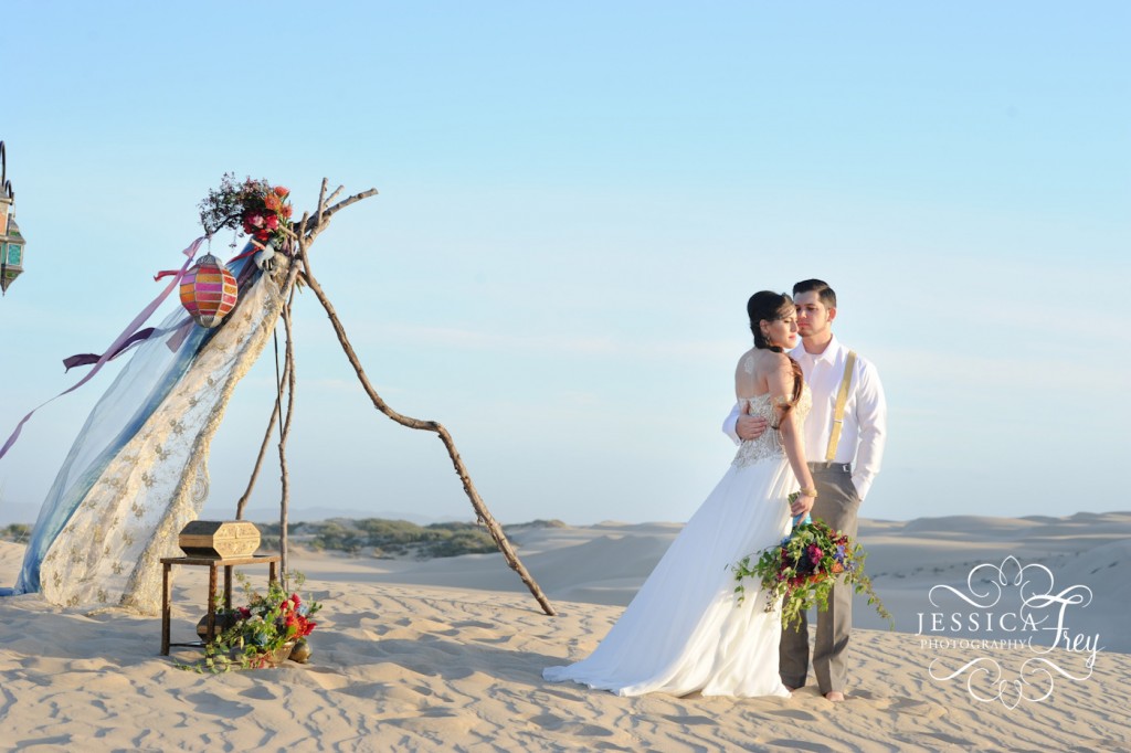 Jessica Frey Photography, Fairytale wedding photographer, Disney wedding, Aladdin wedding, sand dune aladdin inspired wedding, gold wedding ideas, 