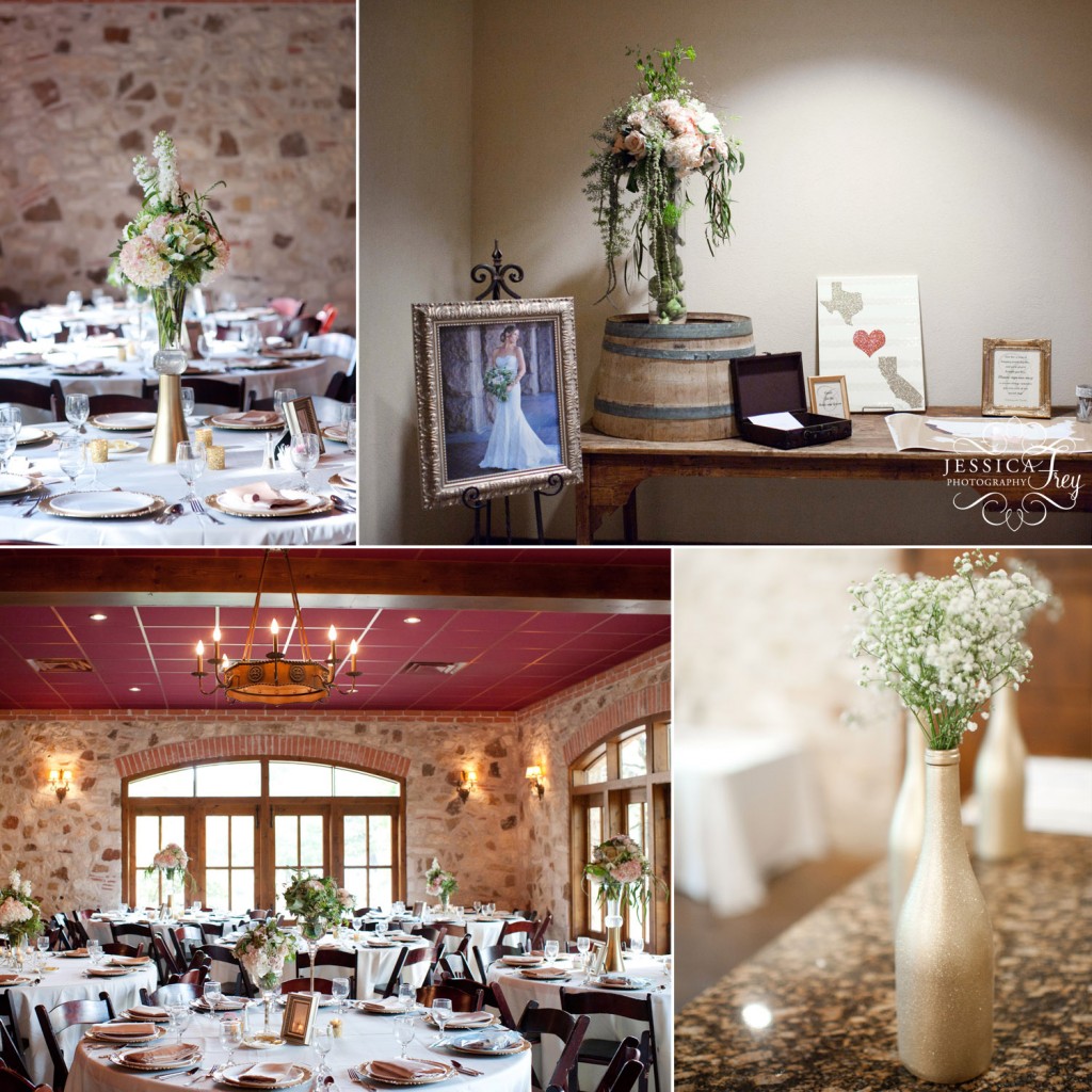 reception at Duchman, gold blush pink wedding, jessica frey photography, austin wedding photographer, aggie wedding, winery wedding